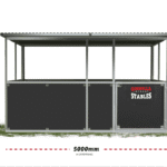 Steel horse stable dimensions 5000mm by 2500mm