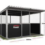 Steel stables, 5000mm x 5000mm, 2500mm height.