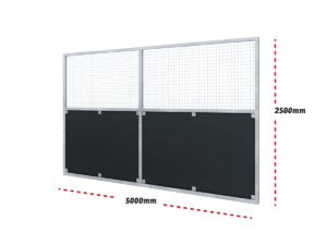 Security fence panel, size 2500mm x 5000mm.