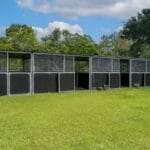 4-Bay Outdoor Horse Stable with Tack Room – Yard Install
