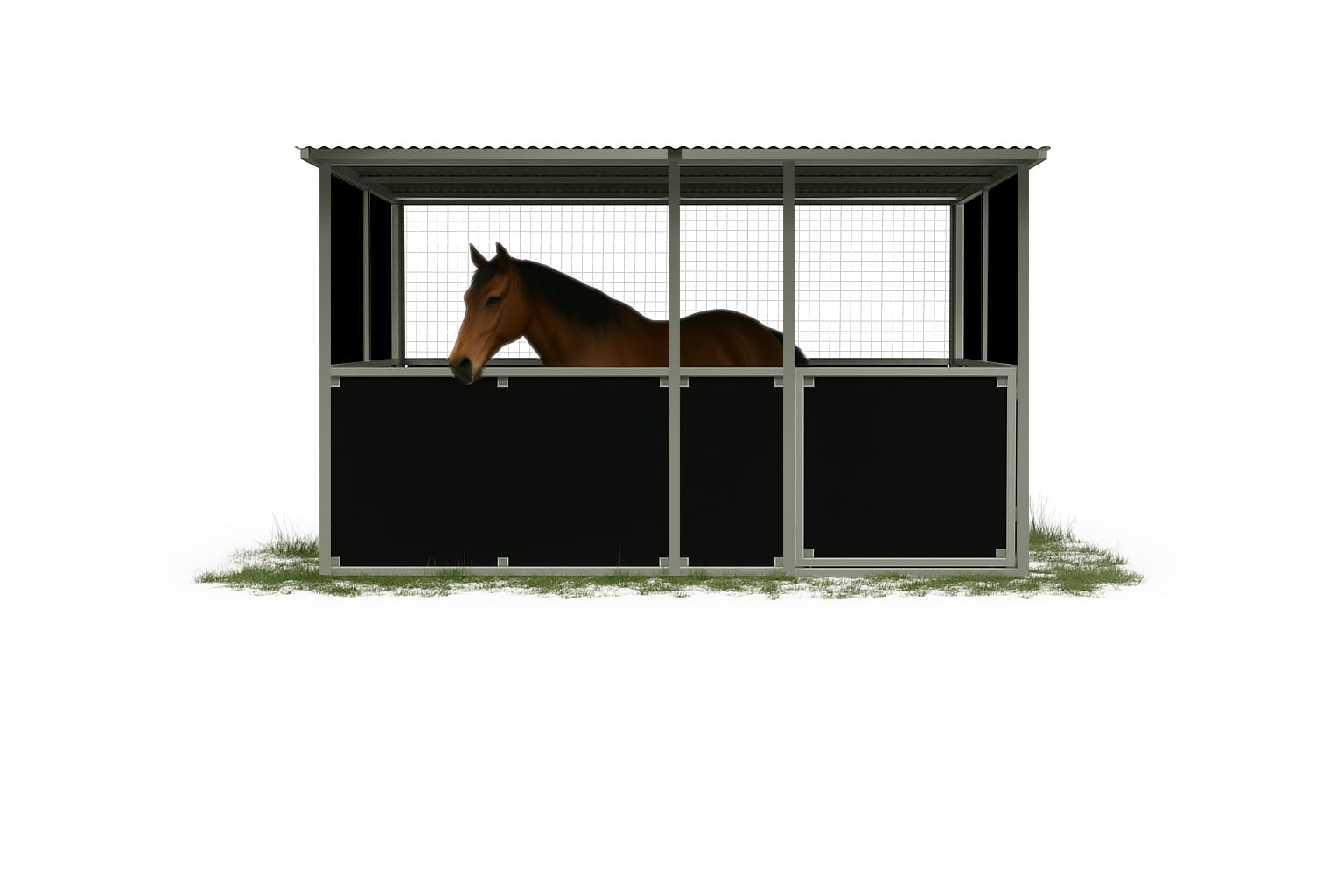 Horse standing in a stable