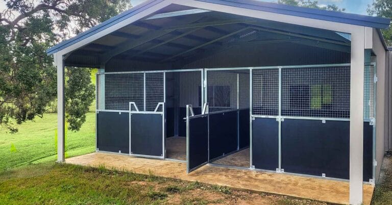 Converted Shed to 2 bay horse stable in Beaudesert QLD