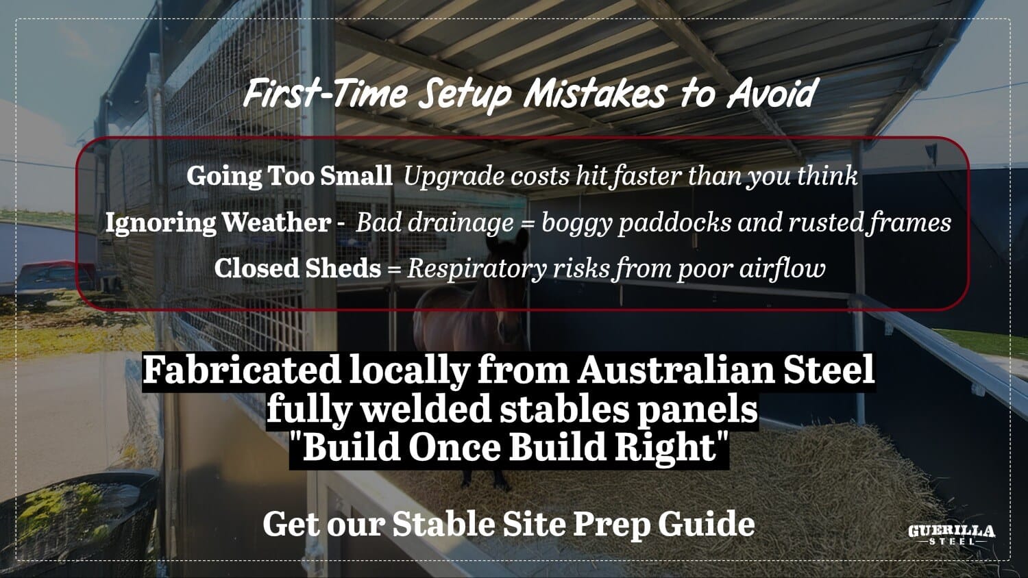 Avoid common stable setup mistakes for better results.