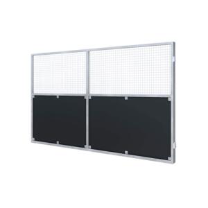 Modular wire and panel fencing section.