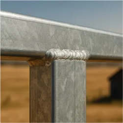 Galvanised steel frame for horse stable