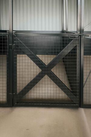 steel horse stall with mesh panel and x brace design reinforced internal stable wall
