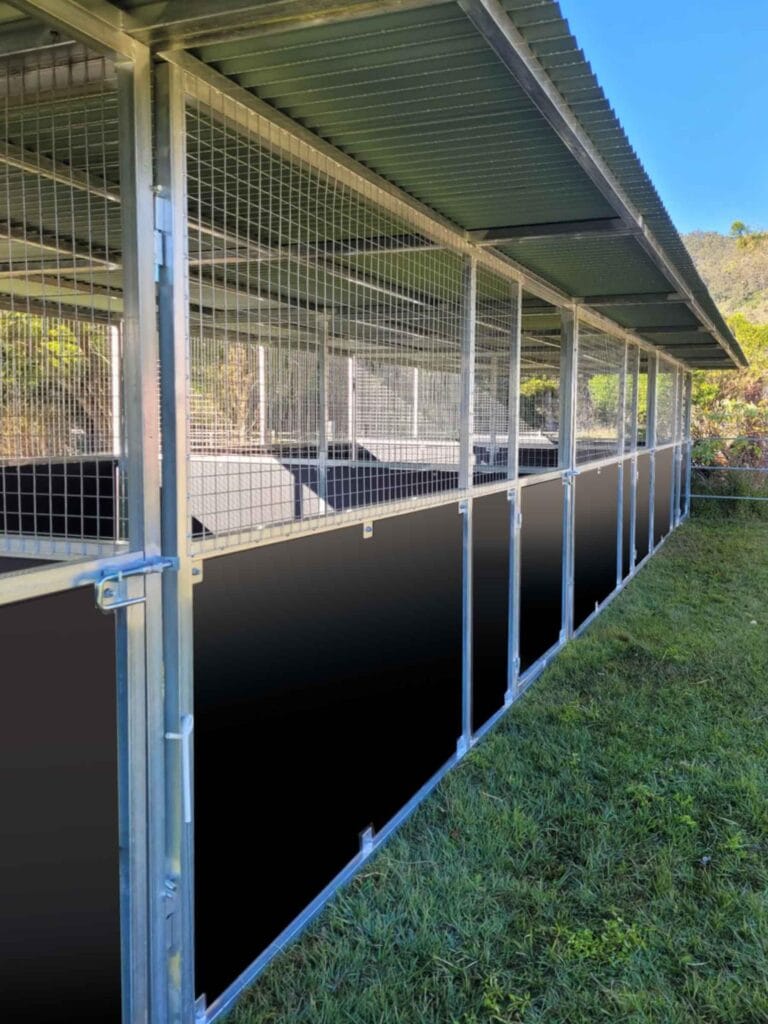 Close up of front gate panel - 4 bay stable build