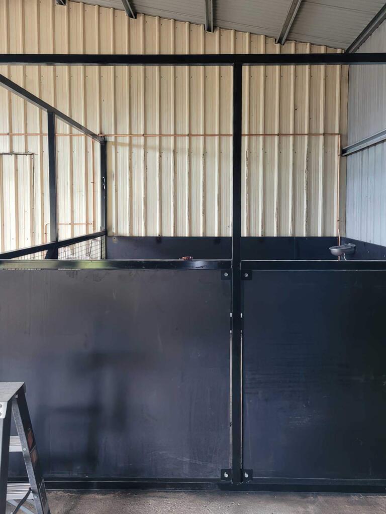 Internal View of stable bay in retrofit 4 bay custom build with breezeway