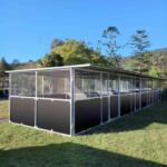 Custom 4x4m 4-bay modular steel horse stable in Samford Queensland