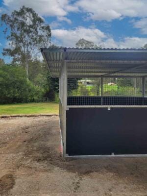 Steel-framed Standalone with Perimeter Roof Overhang horse stable