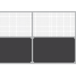 4m x 2.4m side stable wall panel with solid lower ply section and upper mesh for ventilation.