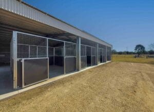 steel horse stable gate with heavy duty latch and ply kick panel