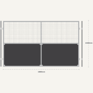 Side/Rear Stable Shelter Panel 4m Ply Mesh Combo