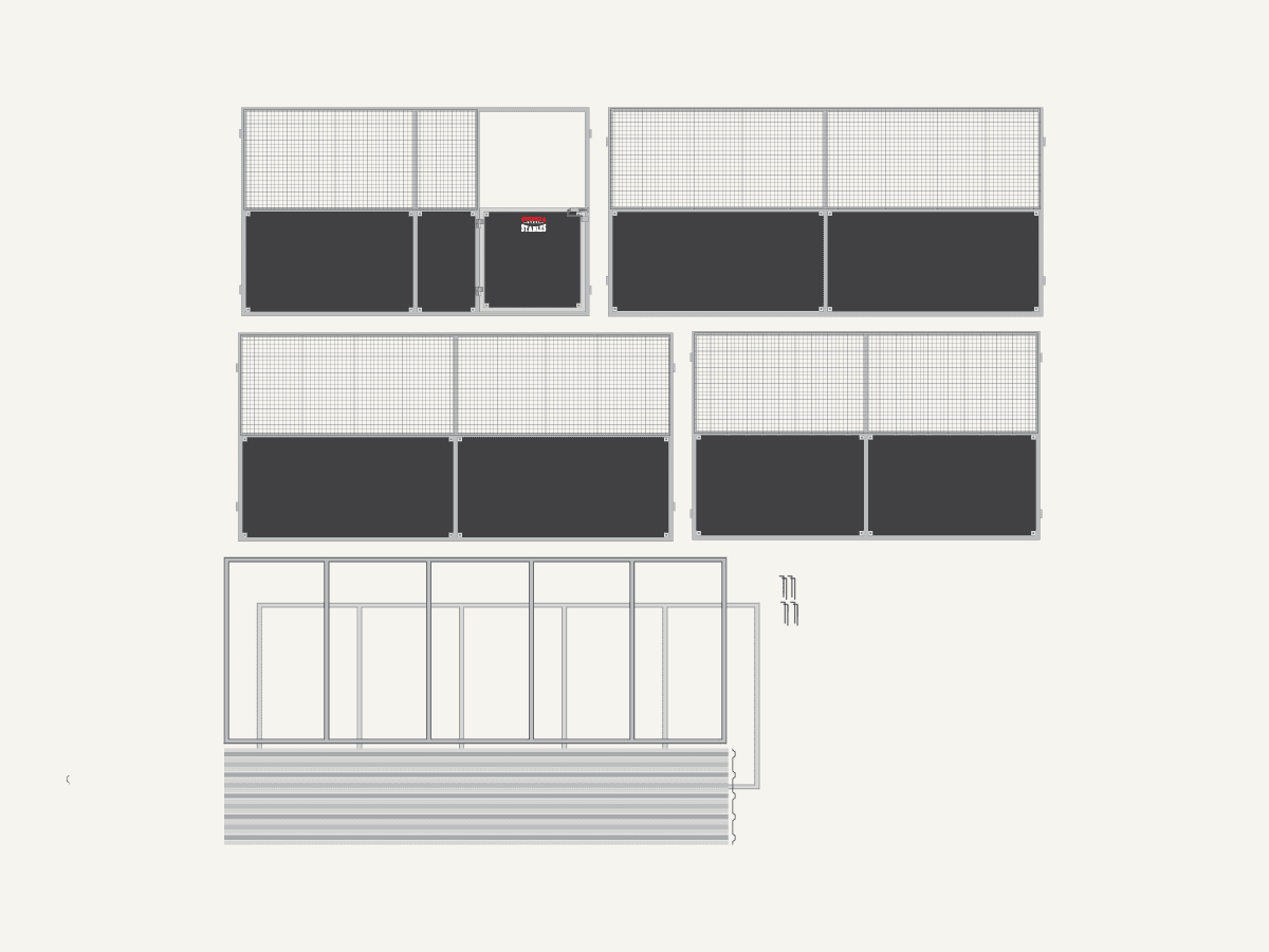 Single Bay Large Stable Flat Pack Kit