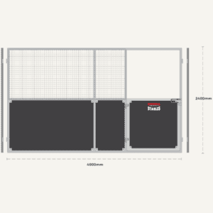 Front Stable Panel 4m Ply Mesh Combo Half Gate