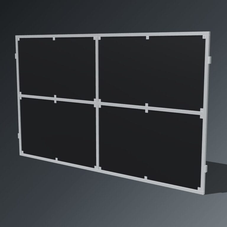 Guerilla Steel Stables end / divider, 4000 × 2400 mm, galvanised 50×50 SHS frame, full ply infill.