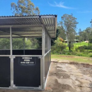 Side Roof Extension for Stable or Shelter - 4 m bay